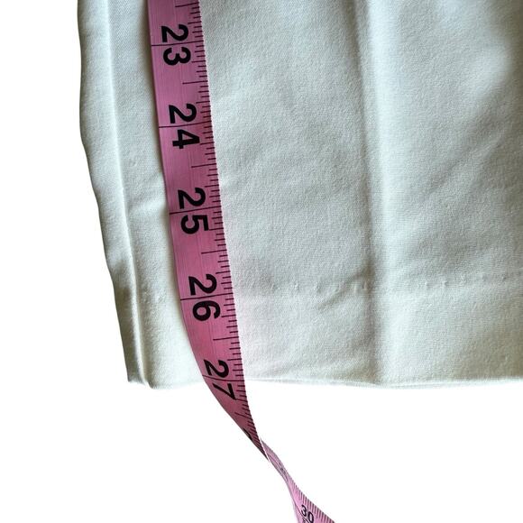 Zara Basic White Slim Ankle Trousers with Striped Waistband Y2K Size M - Picture 6 of 9